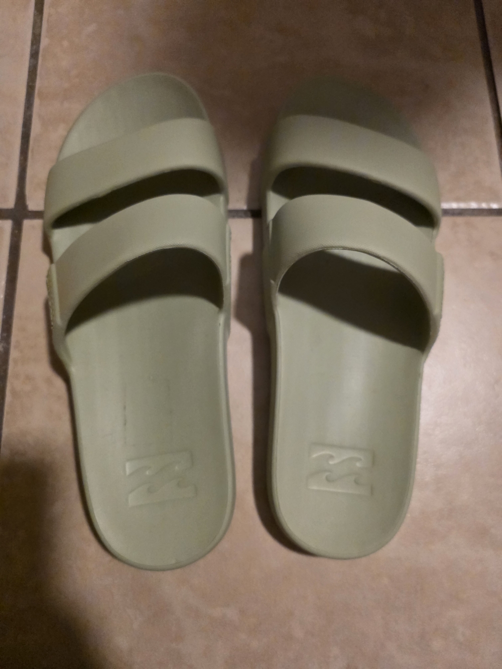 Billabong Women's Slide Sandals in Sage Green